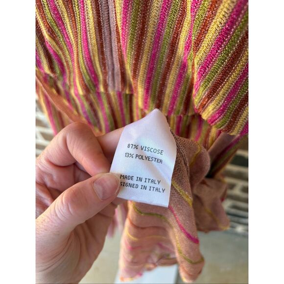 NWOT Happy Sheep Lurex Italian Pleated Halter Neck Midi Dress Size Small - Picture 6 of 6